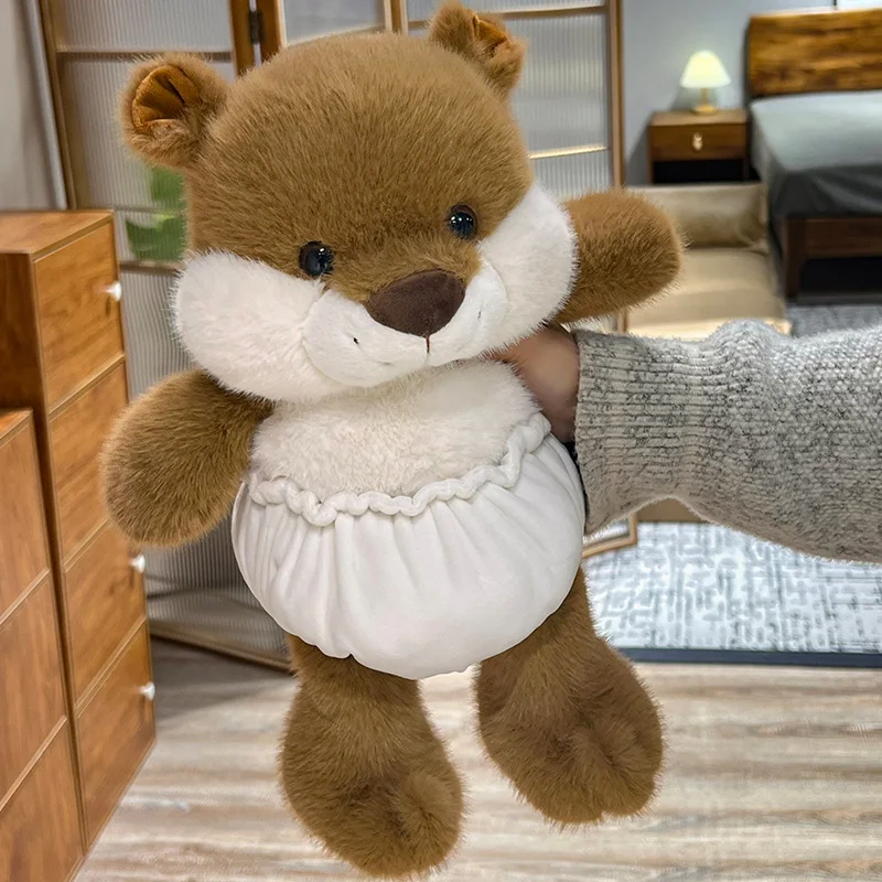 40cm Kawaii Cartoon Running Animal Plush Doll Pillow Baby In Diaper Dinosaur Elephant Otter Plush Toy Birthday Gift For Child