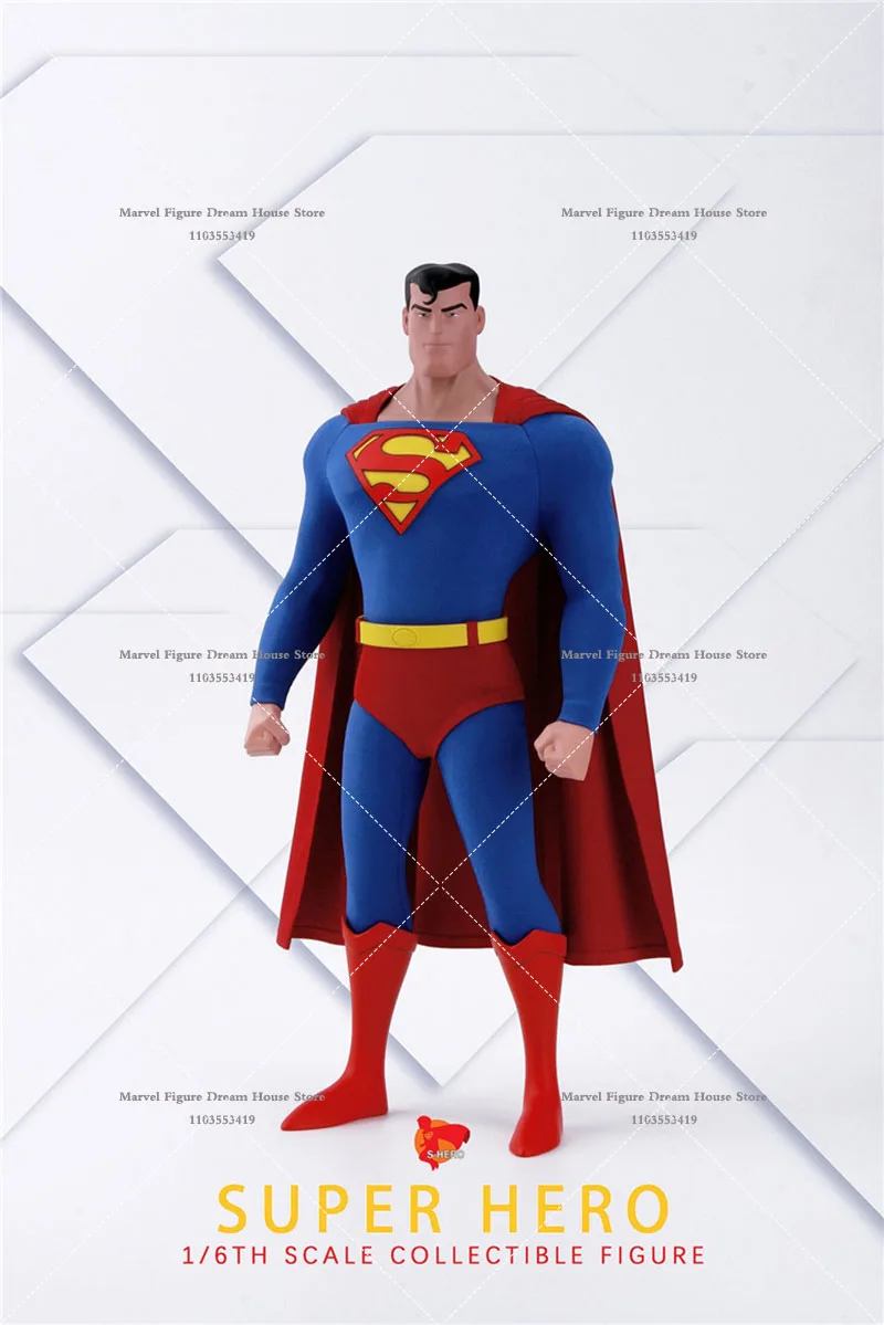 Figura de acción de S HERO SH004 1/6, Super Hero, Detective Comics, hijo de Krypton, Superman, juego completo, 12 ", modelo, versión animada