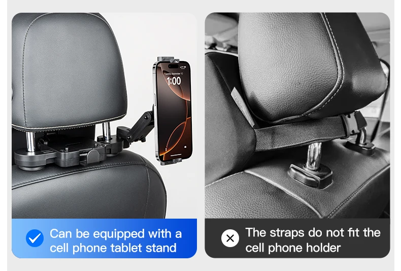 Leder Auto Sitz Kopfstütze Kissen Multifunktions Memory Foam Auto Hals Kissen Einstellbare Auto Kopfstütze Kissen Auto Zubehör – Detail 4