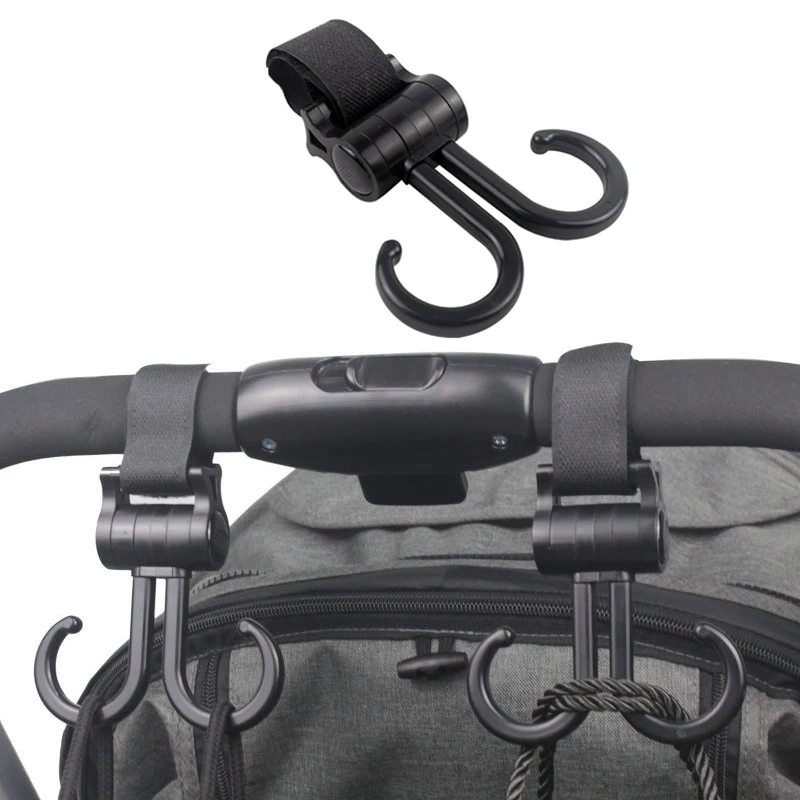 2PCS Baby Stroller Hooks Travel Stroller Storage Bag Diaper Bag Hanger Shopping Cart Stroller Hook Stroller Accessories