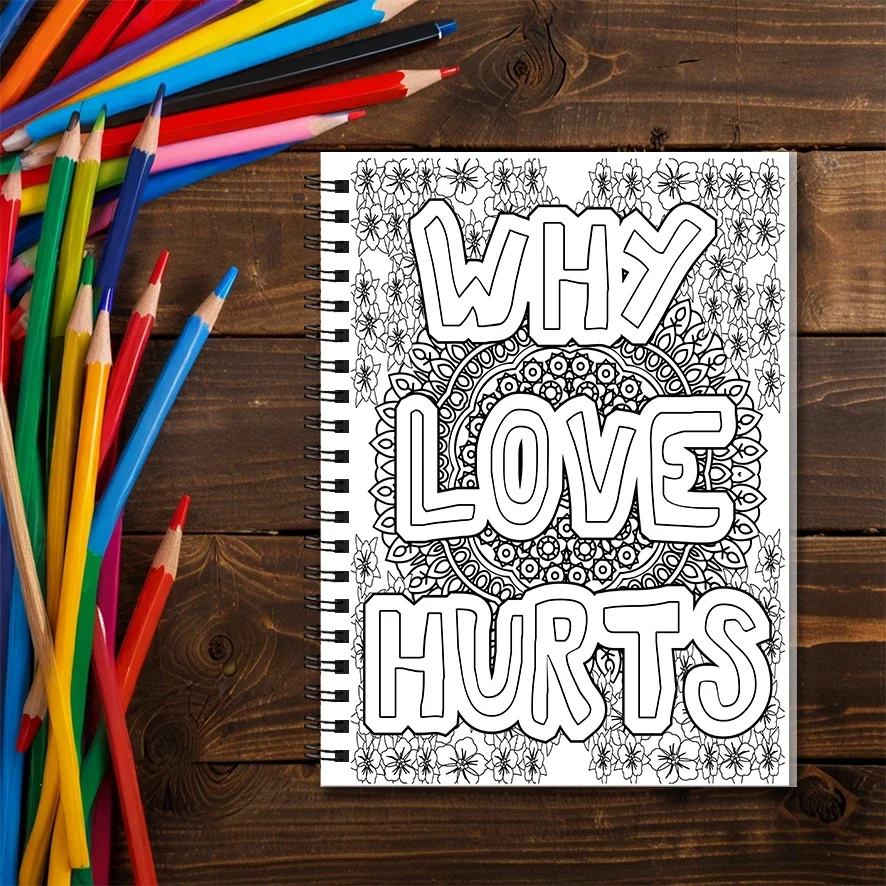 Inspirational Quotes Adult Coloring Book - 8.3x 11.2 Inch 22 Page Coloring Book - Helps Reduce Stress and Ease Emotions