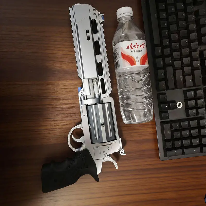 Resident Evil 9 Requiem 1/3 Non-Firing Silver Revolver Leon Gun Model Toy Cosplay Pistol Prop Desktop Display Ornament Game Gift view 4