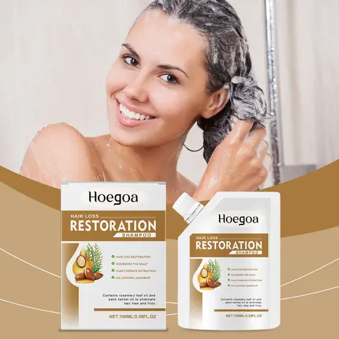 Hoegoa Hair Loss Restoration Shampoo Anti Hair Thinning Nourish Scalp Oil Control Anti Dandruff Strengthen Hair Growth Shampoo