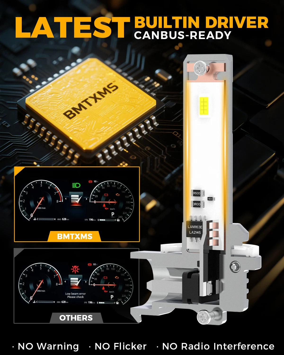 BMTxms 2PCS H27 881 H27W H27W2 LED Fog Light 20000LM 40W For Hyundai Ssangyong Daewoo KIA Car Lamp Bulb 6500K White 3000K Yellow