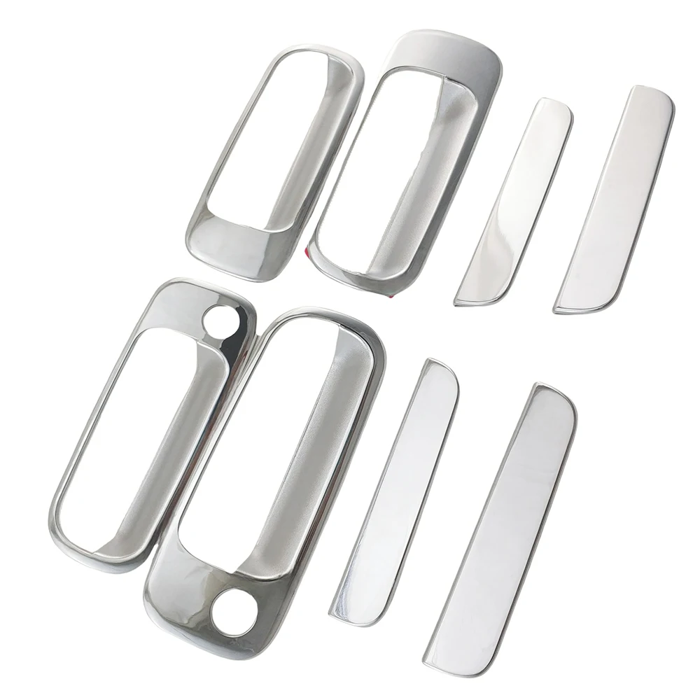8 Pcs ABS Chrome Silver Car Door Handle Bowl Cover Trim For Toyota Mark II GX100 GX 1996 - 2000 Exterior Components  Decorate
