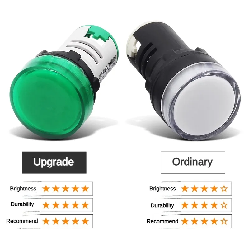 LED power indicator light durable AD16-22DS universal signal light 220V distribution box 22MM high brightness 12v24v380V