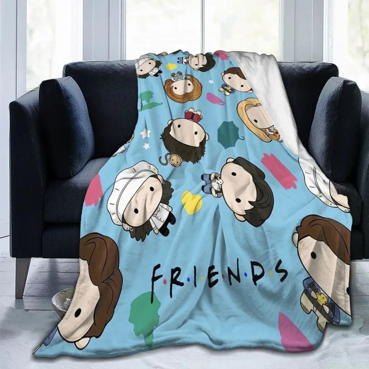 Mantas de programa de TV Friends, manta de felpa de dibujos animados, ropa de cama, decoração de sofá, colchas cálidas