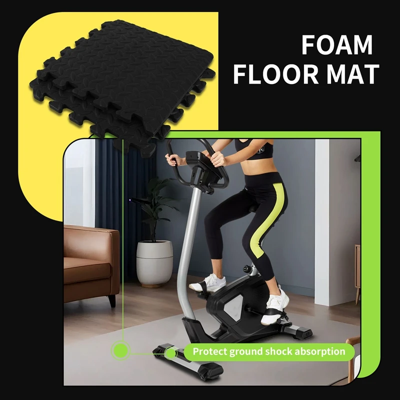 12 Pack Exercise Mat,Eva Foam Gym Mat,Flooring Mats for Gym Equipment,Exercising,Yoga,Camping,Kids,Playroom-A73M