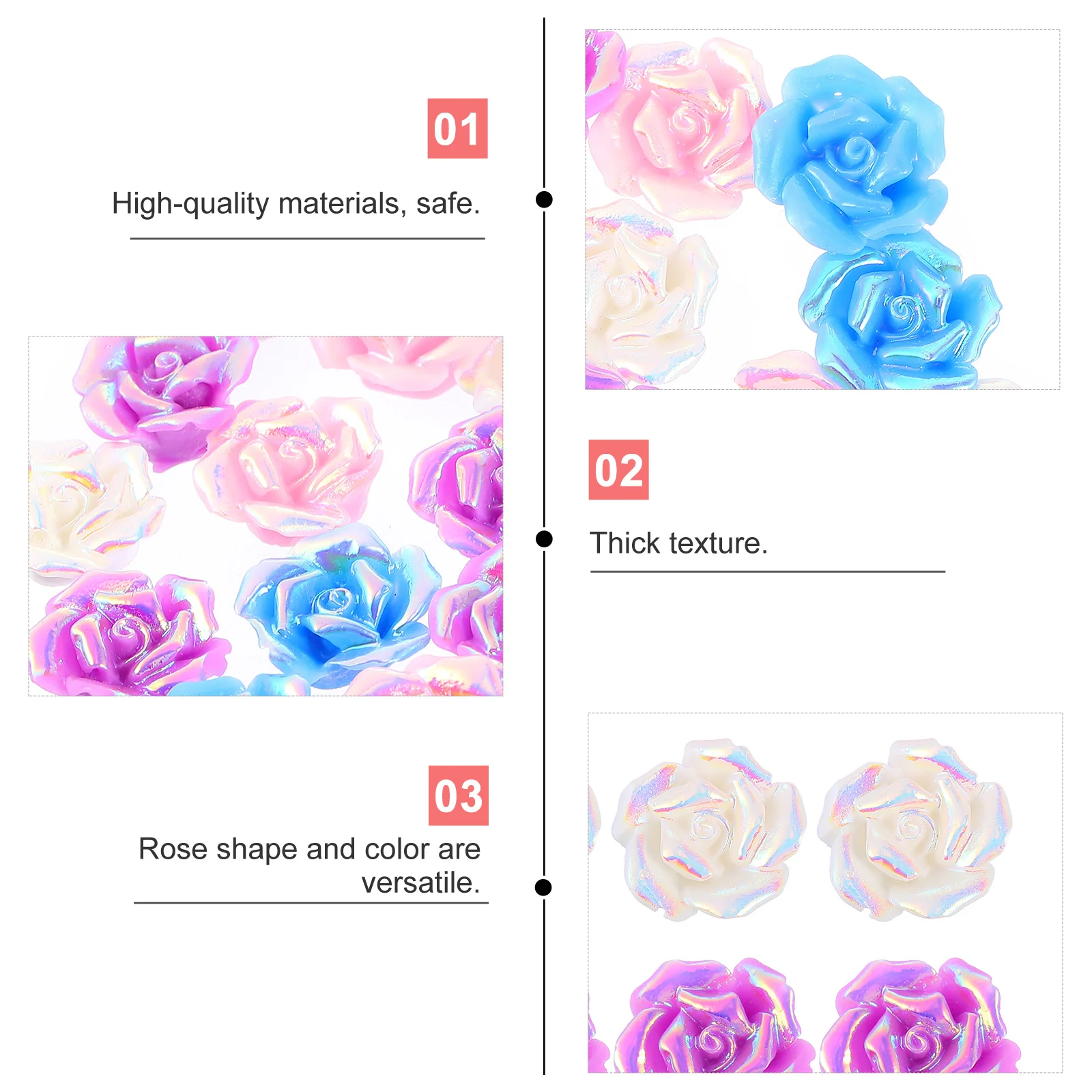 20 Stück Mini-Rosen-Blumen-Zubehör, Kunstharz, Basteldekor, Handyhülle, Verzierungen, DIY-Schmuck, Dekor für Damen und Herren, Schreibwaren