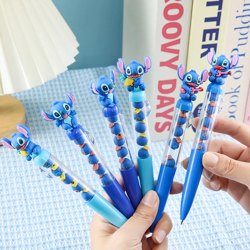

Гелевая ручка Disney Stitch, милые мультяшные бусины «сделай сам», гелевая чернильная ручка, модные кавайные школьные вещи, принадлежности для студентов, праздничные подарки