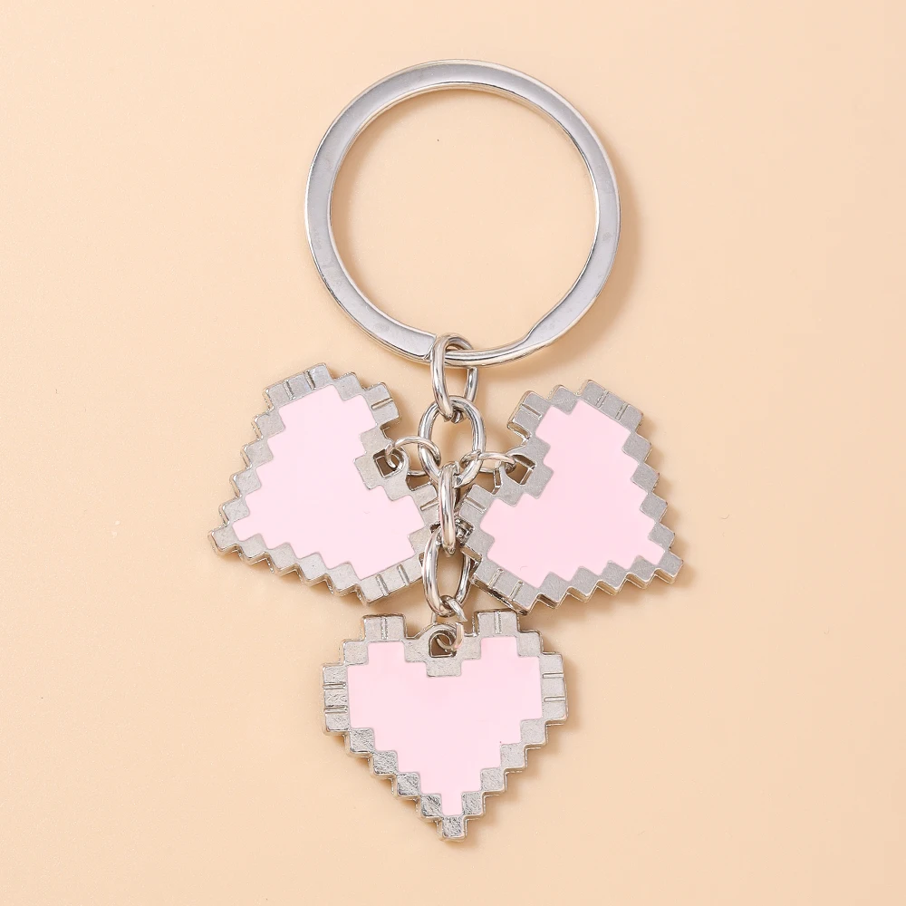 Aihua Fashion Bunte Herz-Schlüsselanhänger für Damen und Herren, Autoschlüssel, Handtaschenanhänger, Schlüsselringe, Accessoires, DIY-Schmuckdekoration – Detail 10