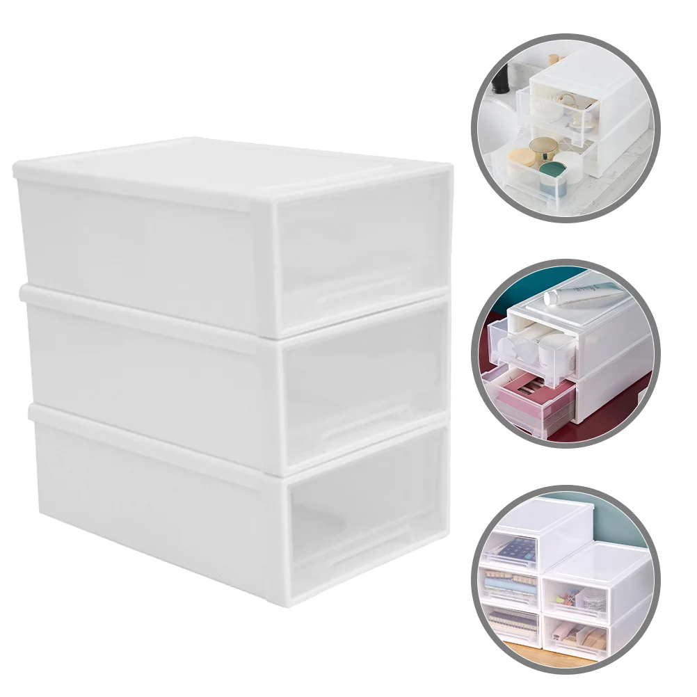 

Single Storage Box Office Clear Makeup Organizer Pantry Pp Organization and Drawers