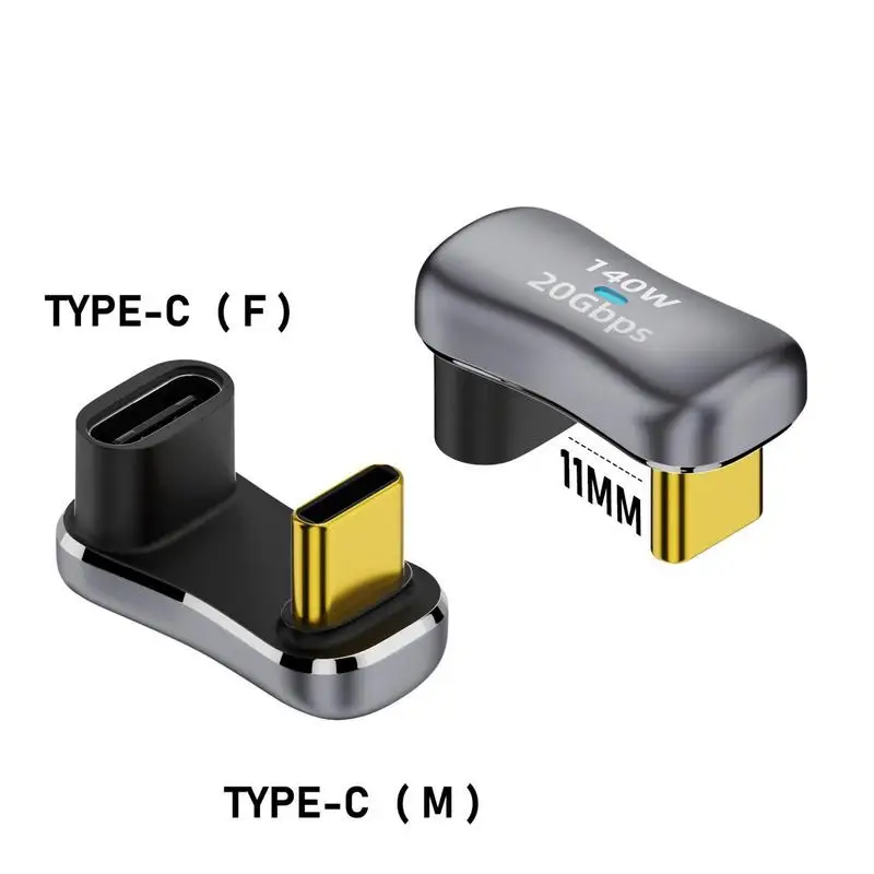 Type-C Adapter Portable 4K 20Gbps U-Shape Adapters Fast Charging Data Transfer Adapter Multifunctional Mini Extension Adapter