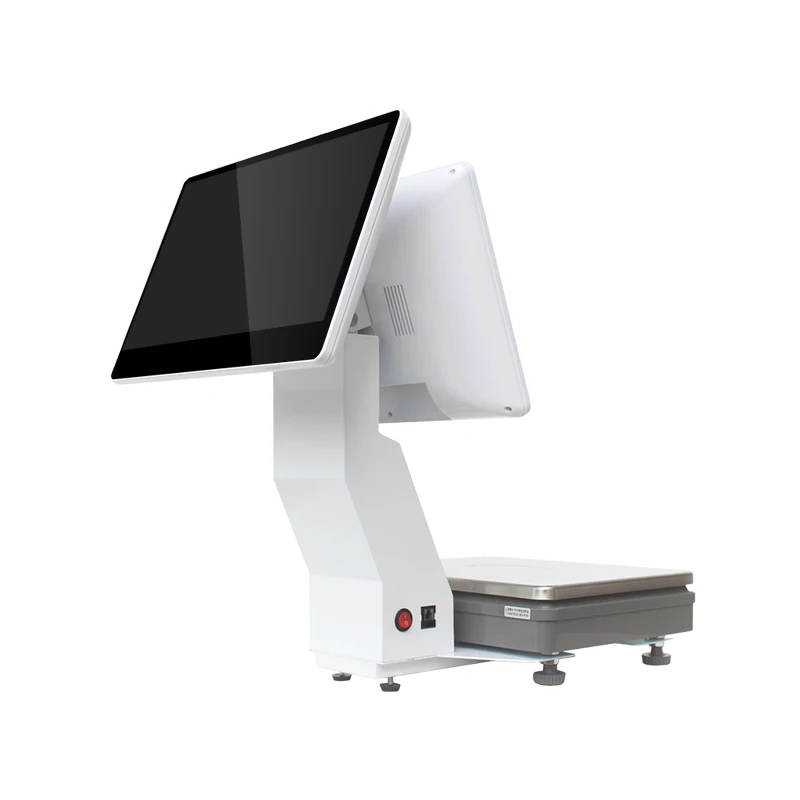 Zwart of wit 15,6 inch Windows Android All-in-One POS-systeem met printer, kassa, touchscreen POS, weegschaal, POS-schaal