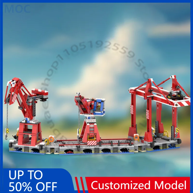 

475 деталей, серия City Engineering 60422: Рельсовый кран с 3 функциями, конструктор MOC, модульный, для самостоятельной сборки, игрушка, подарок на Рождество