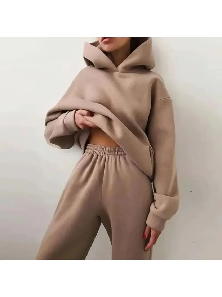 AliExpress NONE 2025Hot Sales Womens Tracksuit Print Sports Hoodies for Women Suit Jogging Sweatshirts+Pants 2 Pcs Sets Casual Woman Pants Sets