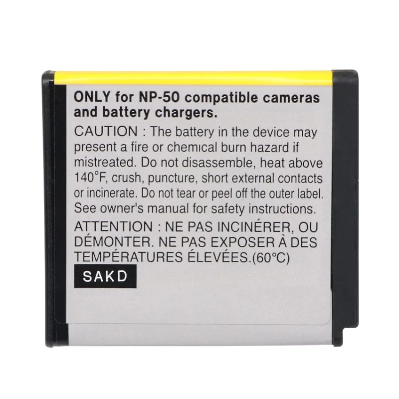 Baterai Kamera NP-50 untuk FUJIFILM FinePix F50FD F60FD F70EXR F75EXR F80EXR F85EXR F100FD F200EXR F300EXR F305EXR 3DW3 F605 F505