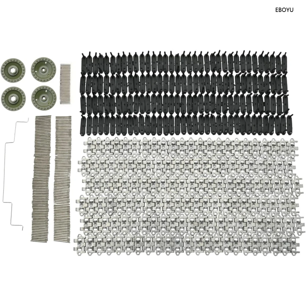 EBOYU WPL E-1 zbiornik RC metalowa część koła łańcuchowego GAZ-71 śledzi łatwą instalację E1 zbiornik RC śledzi części do zbiornik RC WPl E1