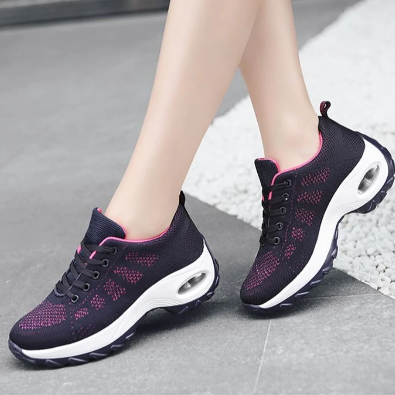 Women Professional Dance Shoes Shuffle Hip Hop Sneakers Soft Sole Breathable Mesh Air Cushion Stage Trainers view 5