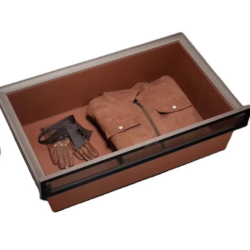 Furniture Wardrobe Hardware Wardrobe Bedroom Accessories Leather Storage Pull Out Trouser Rack