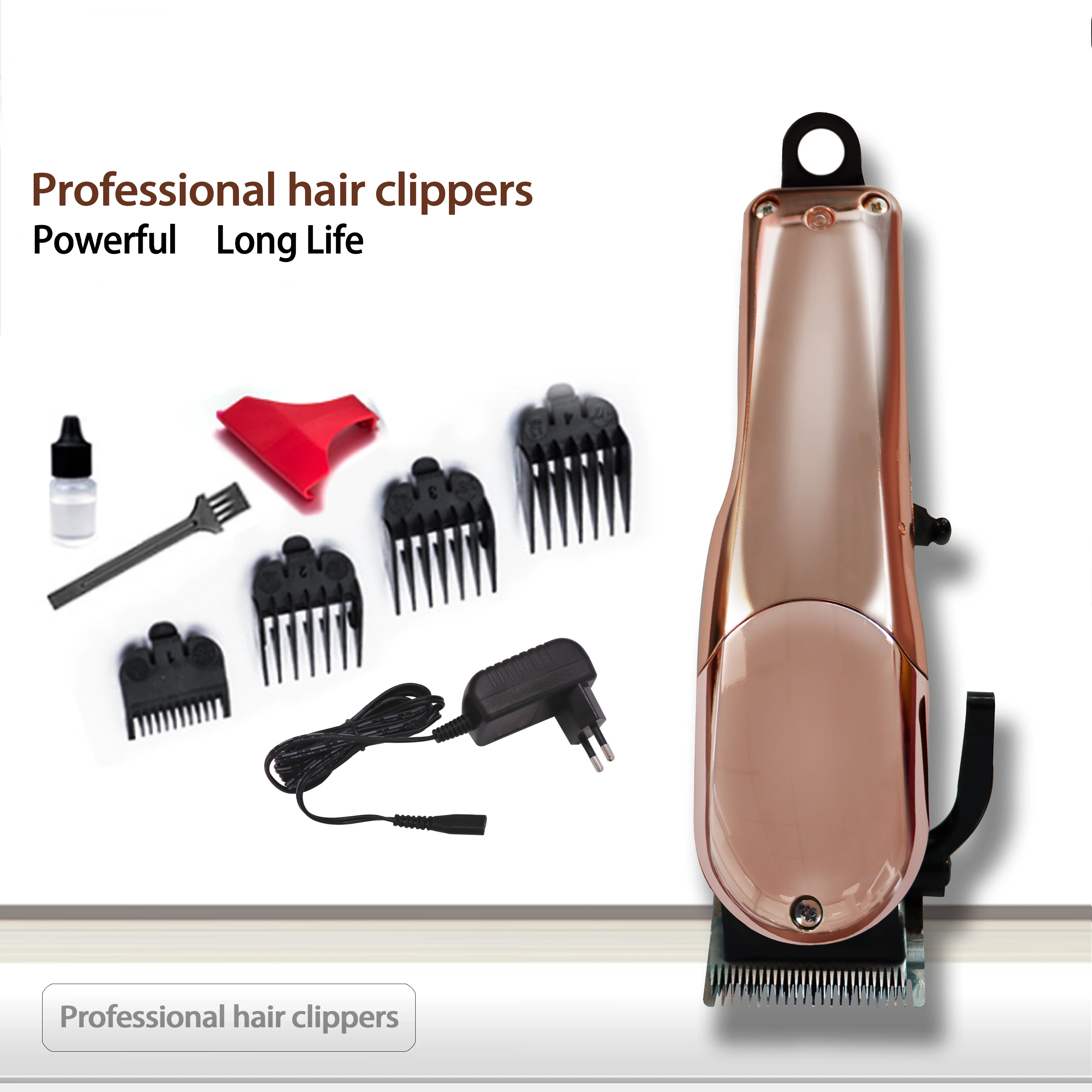 2024 Professional Barber Hair Trimmer Rechargeable Electric Finish Cutting Machine Beard Cordless Trimmer