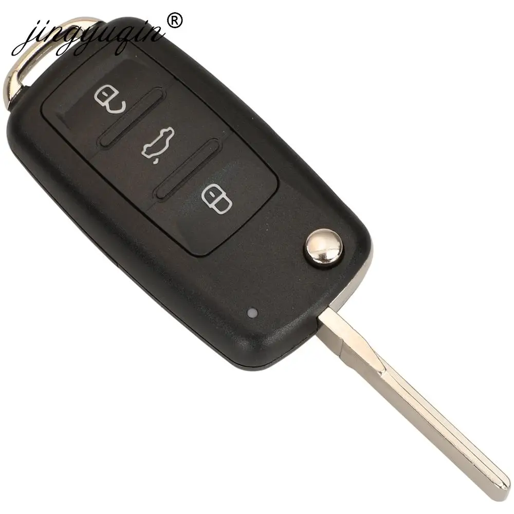 jingyuqin 3BT Remote Flip key 434MHz ID48 Chip dla VW Volkswagen GOLF PASSAT Tiguan Polo Jetta Beetle Skoda Seat Car 5K 0837202 AD