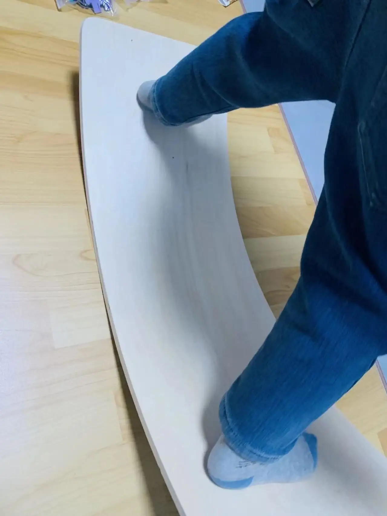 Outdoor Sports Toys Child Balance Toy Wooden Seesaw Indoor Curved Board Baby Double Wooden Outdoor Seesaw Yoga Board Kids Gift