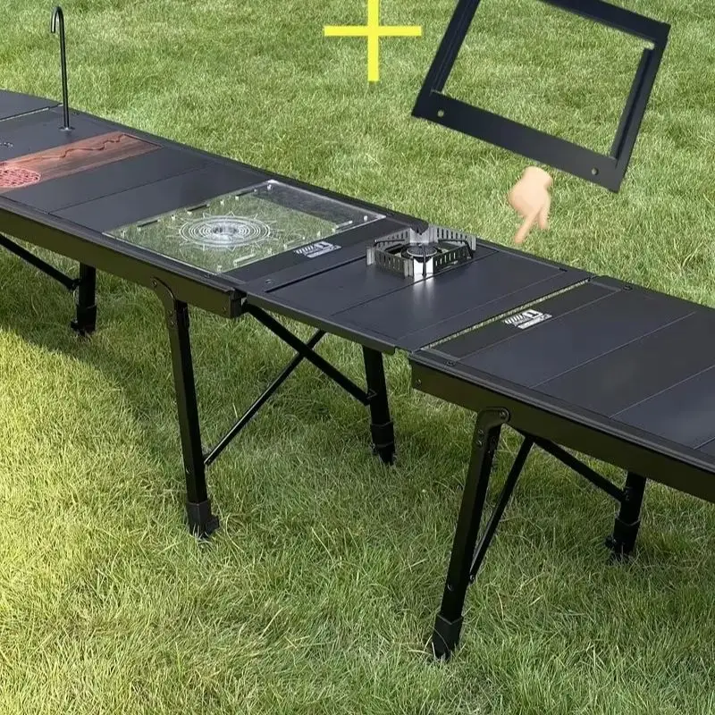 IGT Table Folding Side Frame for Tryhomy IGT Tables Aluminum Alloy Igt Camping Table Outdoor Extensible BBQ Picnic Accessories