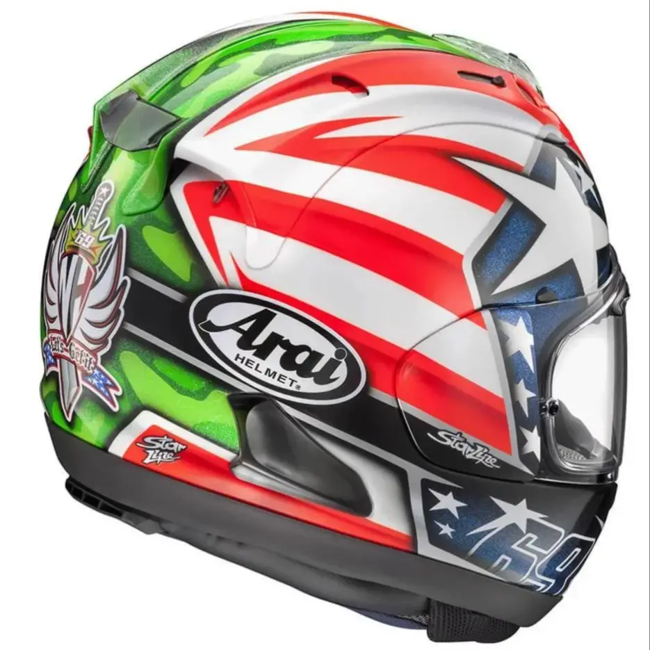Volledige Gezicht Motorhelm Rx7x RR5 Hayden Vlag Helm Rijden Motocross Racing Motobike Helm Casco De Motocicleta - afbeelding 2