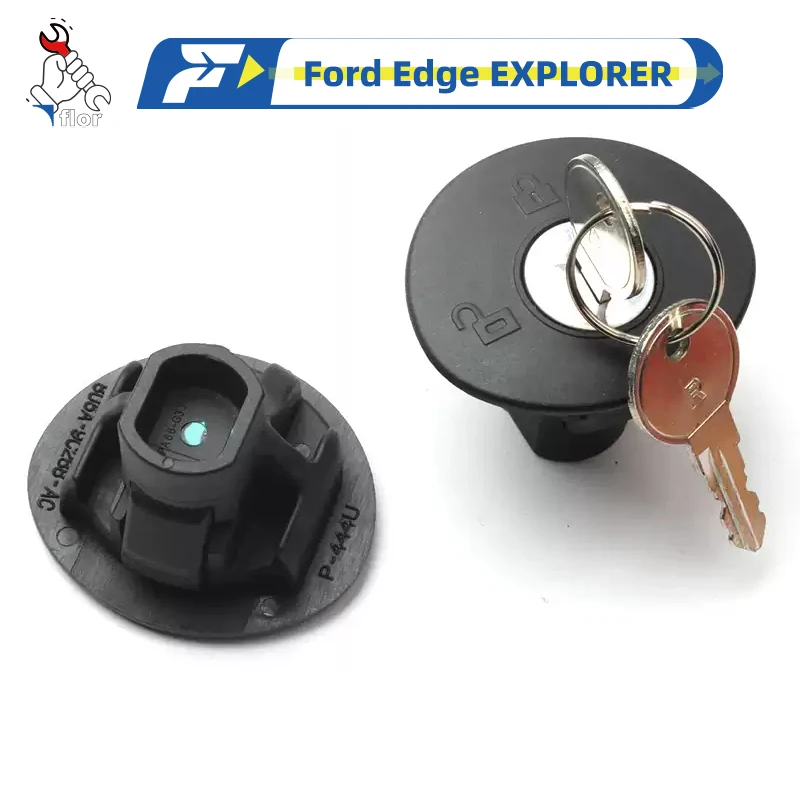 

For Ford Edge EXPLORER Fuel Tank Cap Oil Tank Cap Cover With Locking Key Replacement Accessory