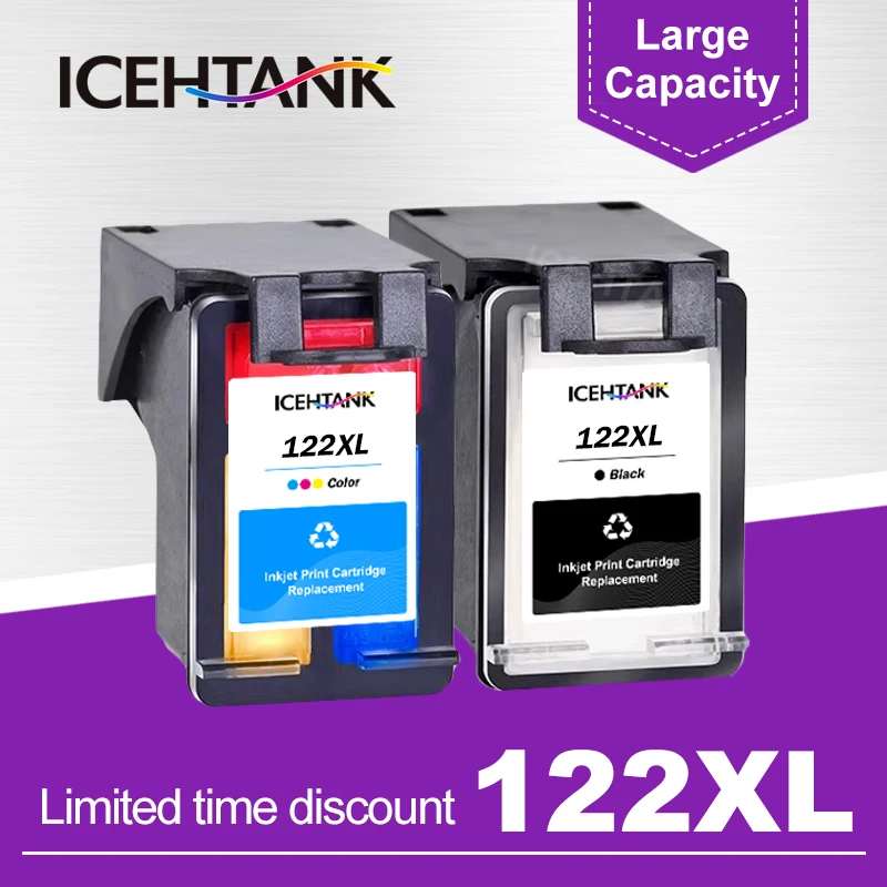 

ICEHTANK 122XL Refillable Ink Cartridge CISS Replacement For HP 122 for HP122 Deskjet 1000 1010 1012 1050 1051 1510 2050 2540