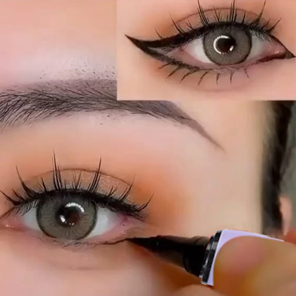 Lápiz Delineador de ojos negro, resistente al agua, suave, de secado rápido, de larga duración, líquido, ultrafino, a prueba de manchas, maquillaje de ojos Natural