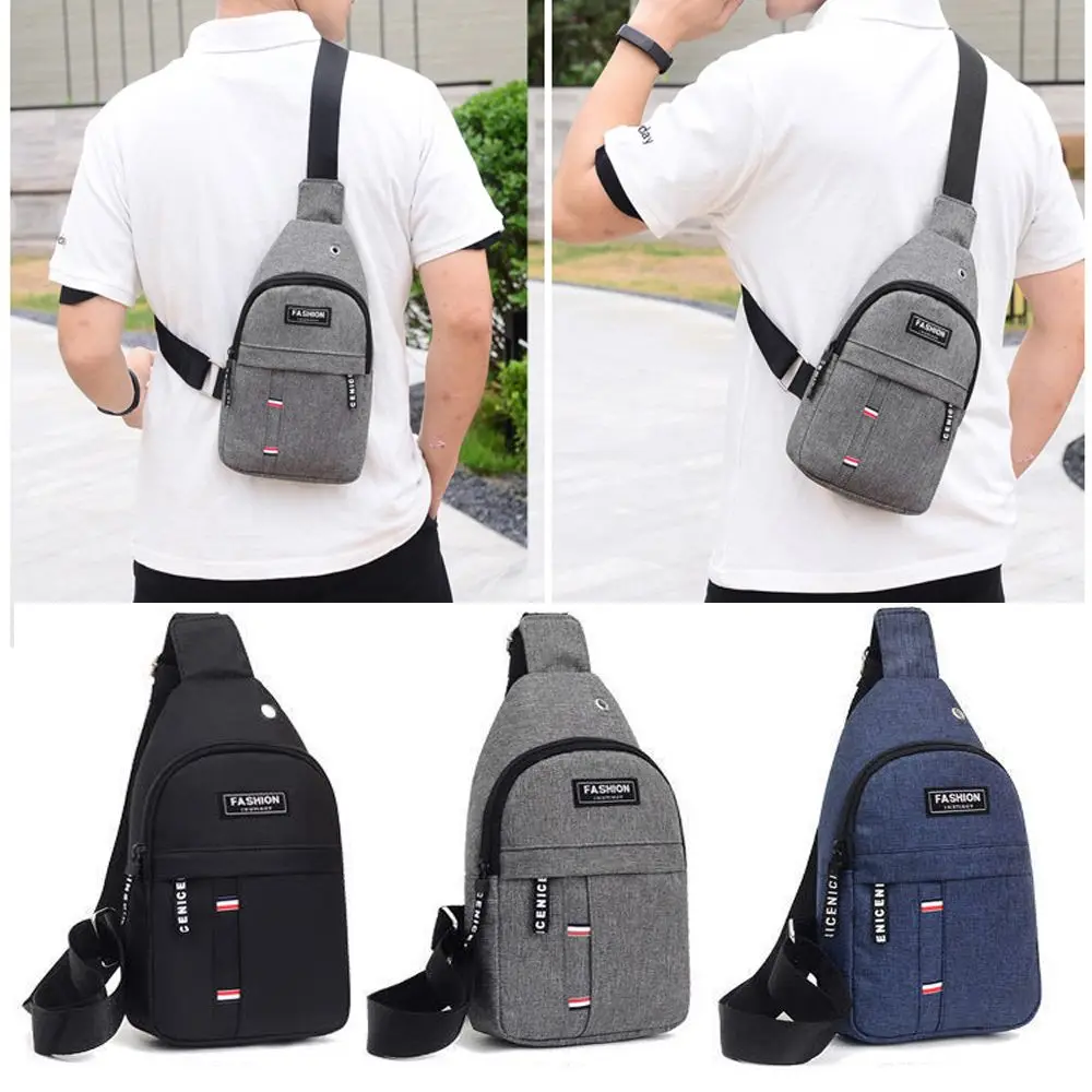 Men\'s Chest Bag New Fashion Korean-Style Casual Sports Water-Proof Shoulder Crossbody Bag Cross Body Chest Bag for Men