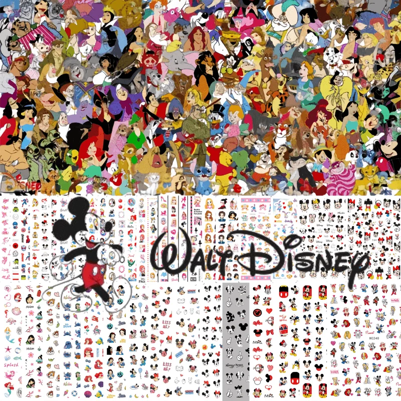 

Disney Series Stickers Design Cute Princess Cartoon Donald Duck Stitch Mickey Nail Stickers Anime Hello Kitty Stickers For Nails