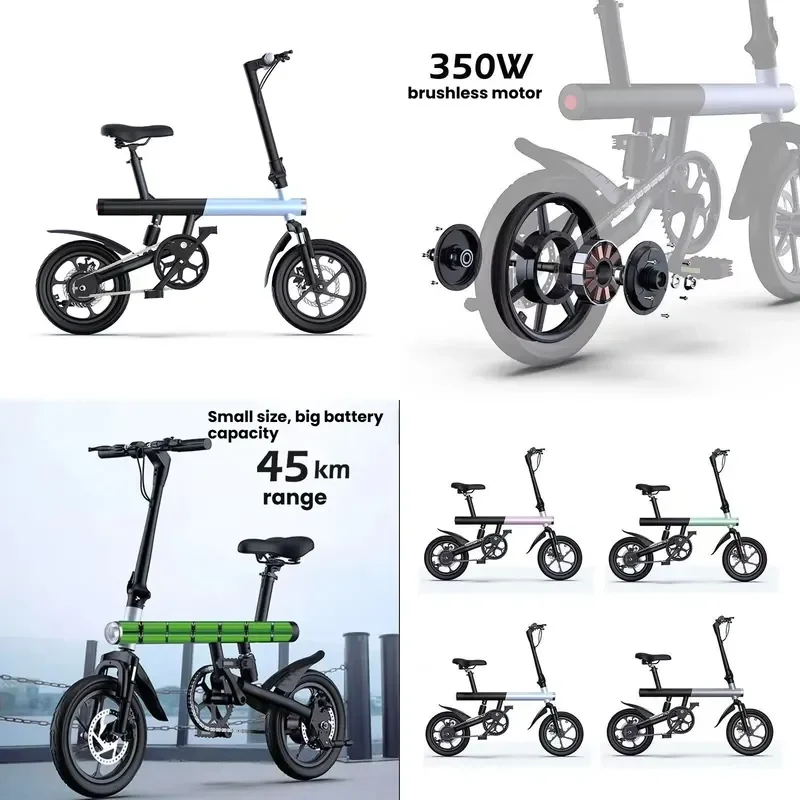 2026 Lightweight Mini Foldable Electric-Assist Bicycle 350W Lithium Battery 7-Speed Multiple Gears 14-Inch Aluminum Alloy