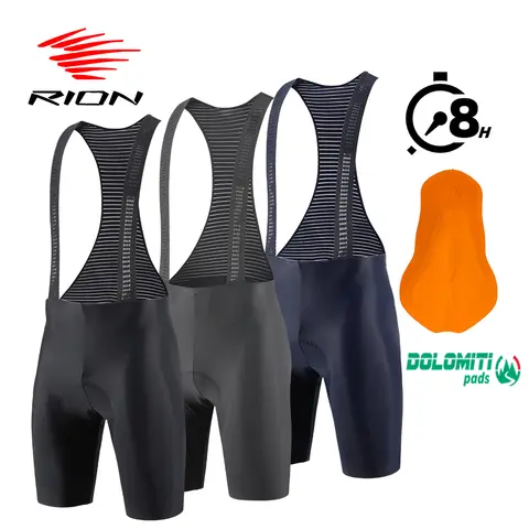 RION 남성용 사이클링 빕 쇼츠, 산악 자전거 MTB 의류, 다운힐 자전거 타이즈, 로드 라이딩 모토크로스 돌로미티, 8H 아웃도어 프로