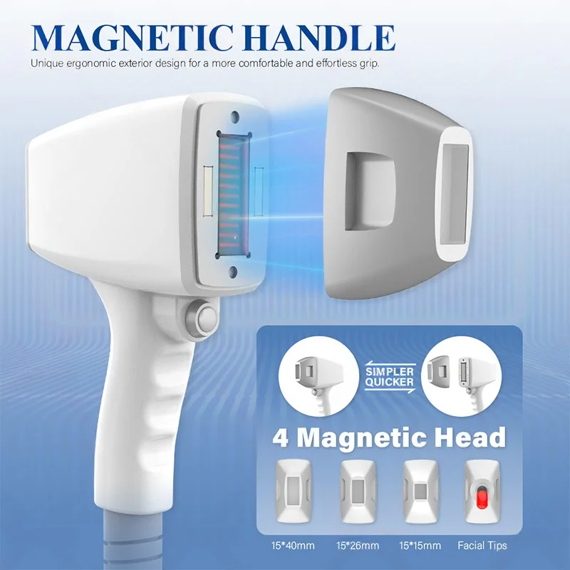 Magnetic SHR Diode Laser Hair Removal Machine Soprano Dynamic 3D Painless Permanent Depilation Professional Beauty Salon Device