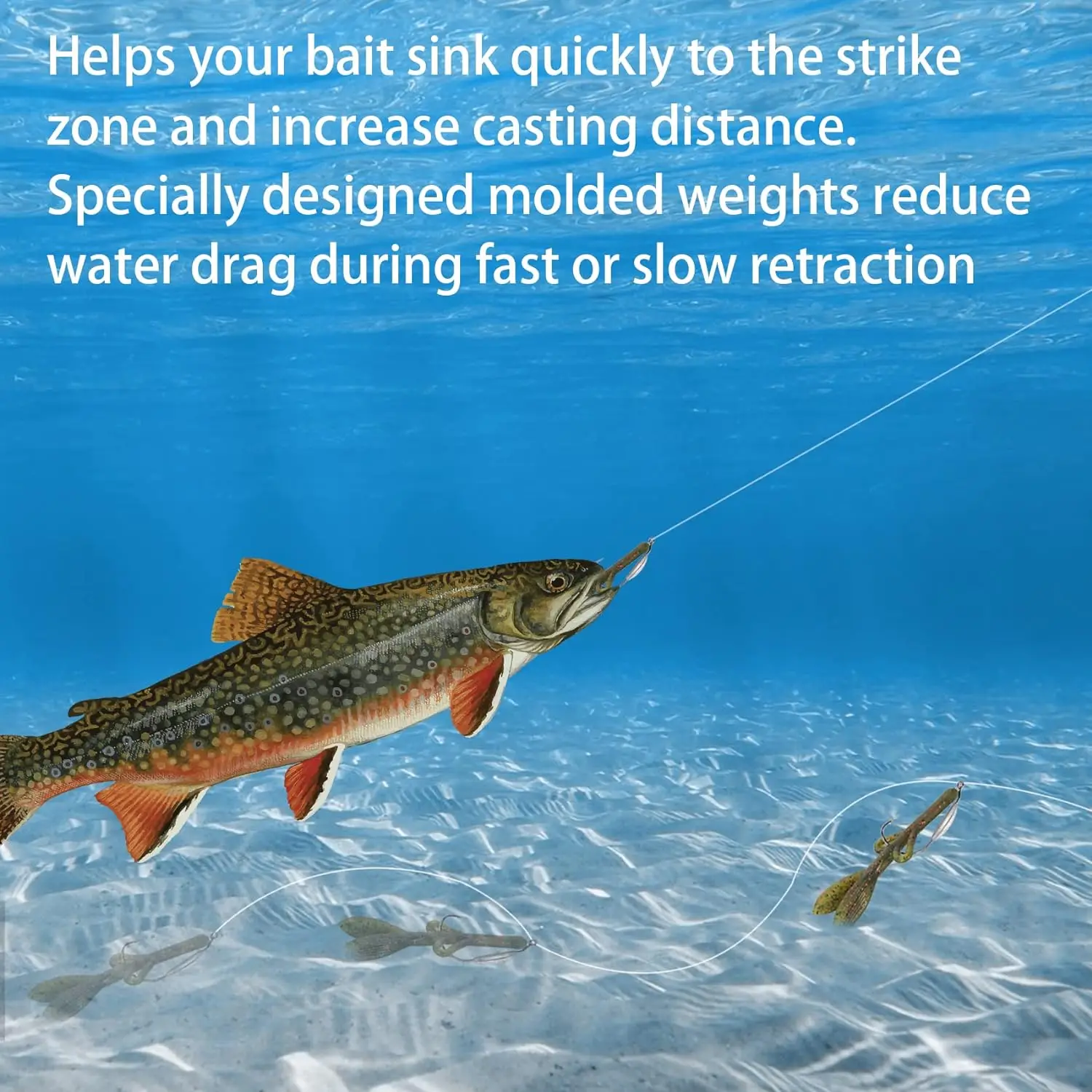 Eupheng Spring Weighted Swimbait Hooks With Spring Twist Lock 3/0 4/0 5/0 For Soft Bait Bass Pike Spring Jig Head Fishing Hook