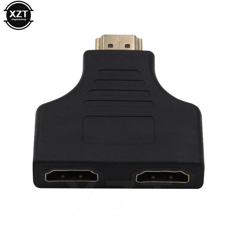 1080P HDMI-compatible Port Male to 2 Female 1 In 2 Out Splitter Cable Y Splitter Adapter for HD LED LCD TV 30cm