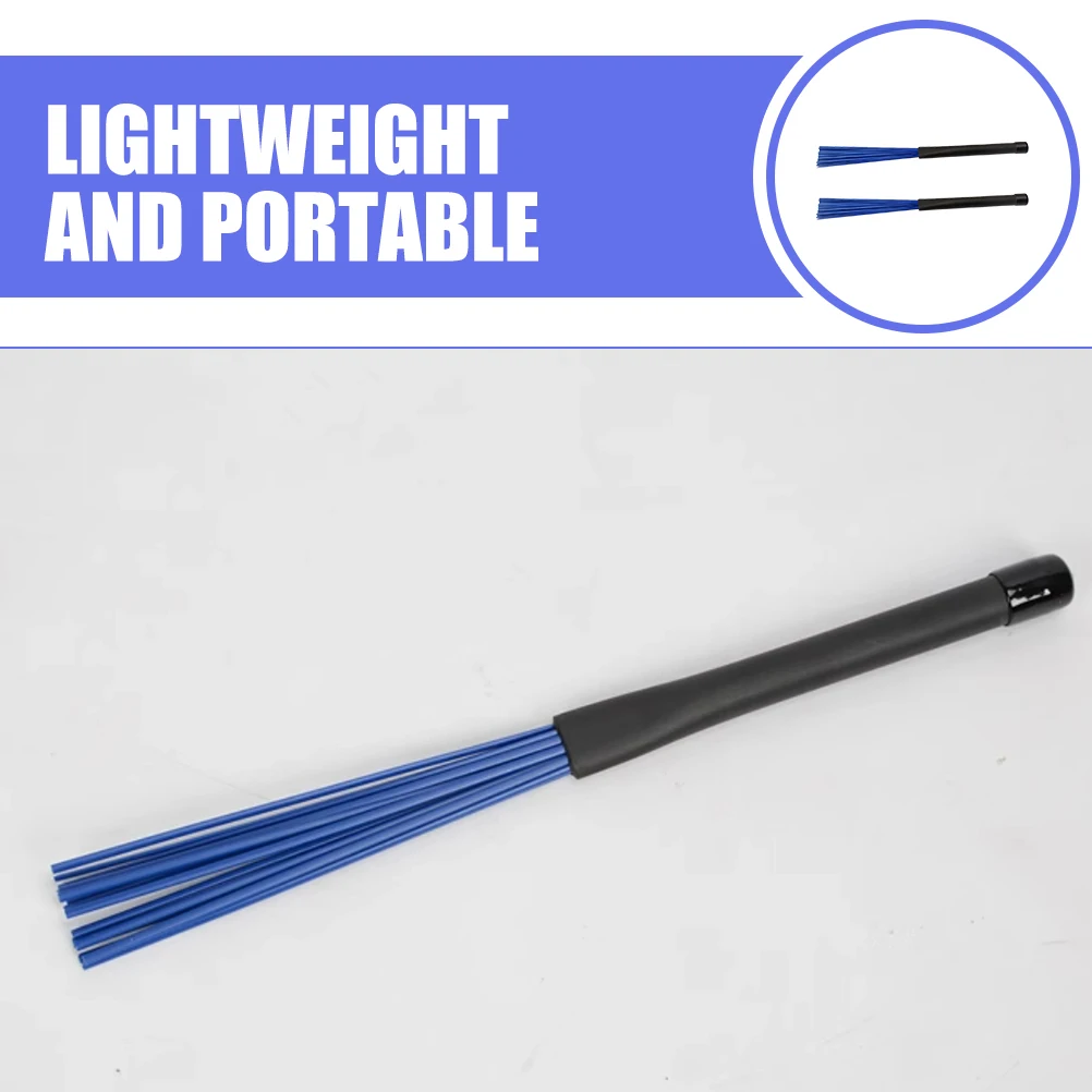 

2pcs Set Nylon Wire Drumsticks For Percussion Instruments Lightweight Portable Brush Sticks Jazz Snare Drum Wire Brush Kit Drum