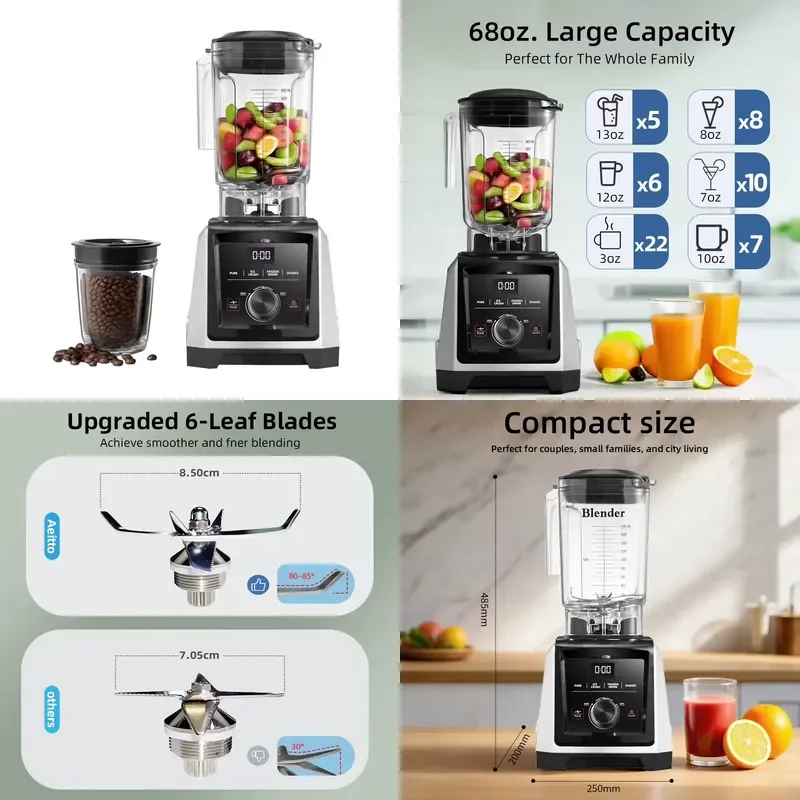 2026Hot Heavy Commercial Electric Blender Multifunctional High Speed Juicer Machine BPA Free Kitchen Appliance
