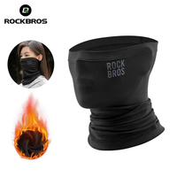 ROCKBROS Winter Cycling Mask Men Women Warm Neck Scarf Cover Windproof Fleece Motorcycle Bicycle Face Mask Sport Bike Balaclava