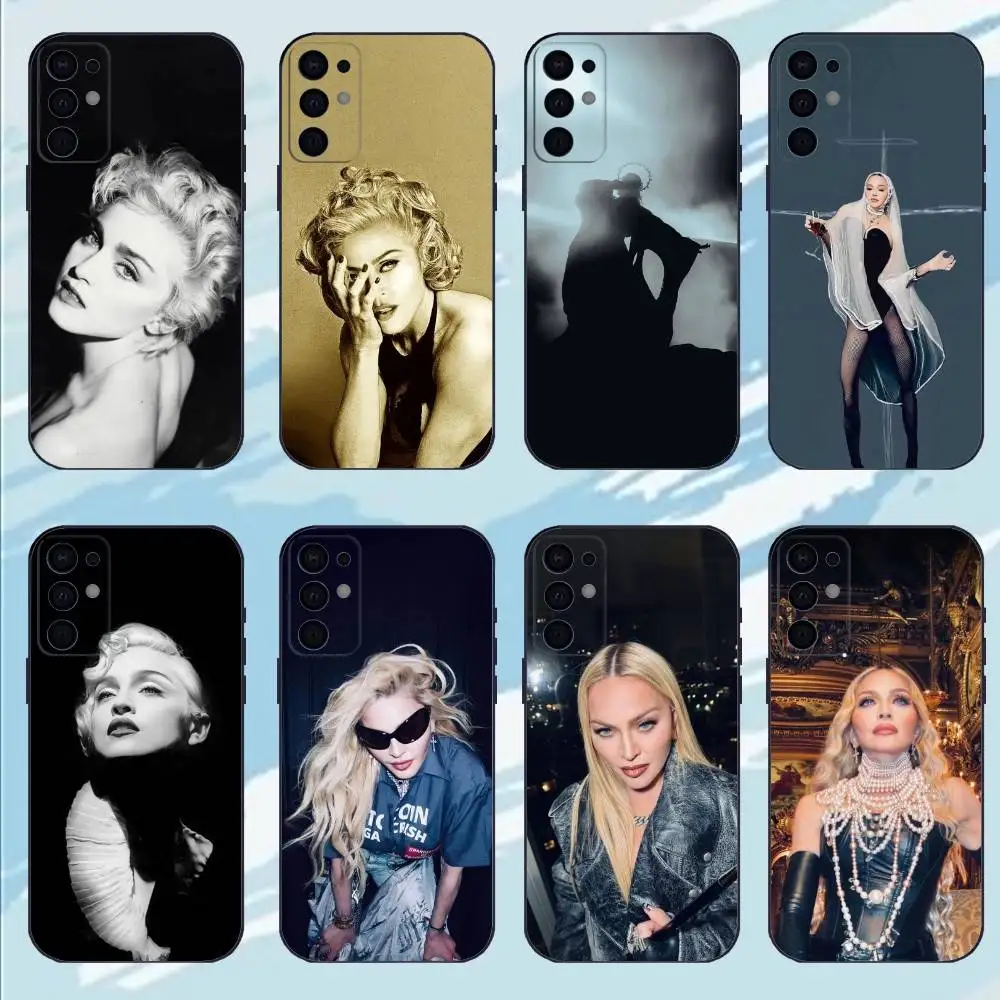 

S-Singer MM-Madonna Phone Case For Samsung S25,S24,S23,S22,S21,S20,Plus, Soft Silicone Black Cover
