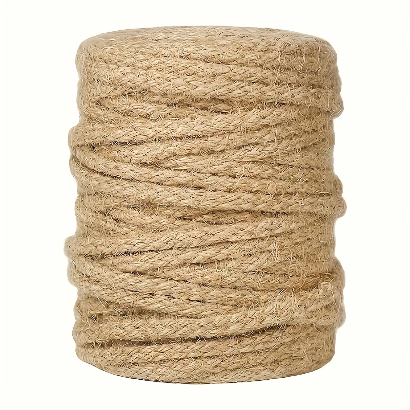 Natural Linen Cord Thick Twisted Rope Linen Rope Cordage For Crafts Gardening,Cat Scratching Posts Gift Wrapping Home