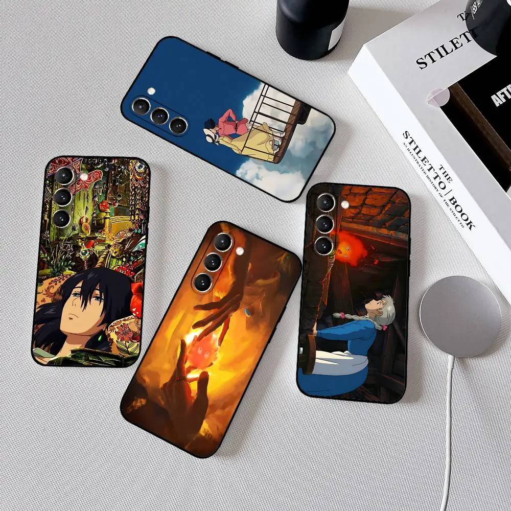 Anime G-Howls M-Moving CastleS Phone Case For Samsung S24/S25/S22 S30/A51 52/Lite/Ultra/5G/Plus/FE - Slim Shockproof Black Prot