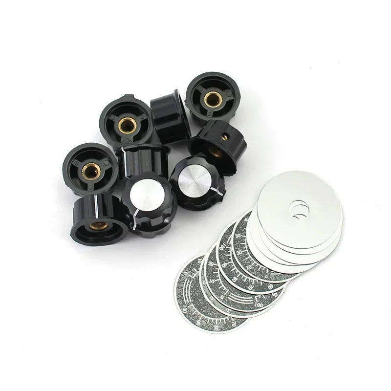 10 مجموعة MF-A03 مقبض الطلب + 0-100 مقياس لوحة الجهد مقبض عدة MF-A03 مقبض الباكليت مع مقياس لوحة ورقة مقياس رقمي #6