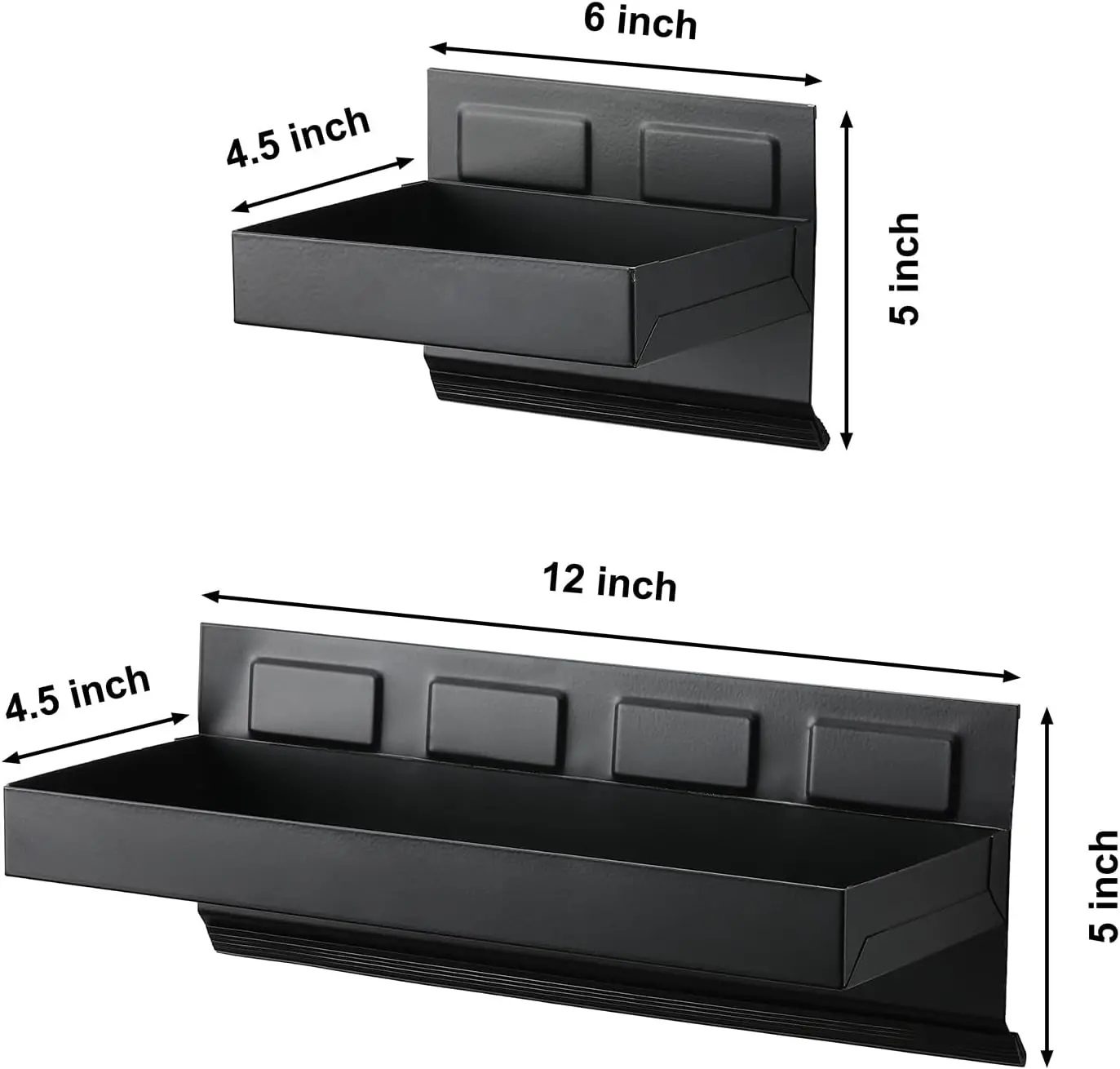 Magnetic Toolbox Shelf, Tray and Holder, 4-Piece Magnetic Toolbox Tray Set Tool Box Cabinet Side Shelf Storage, Workshop