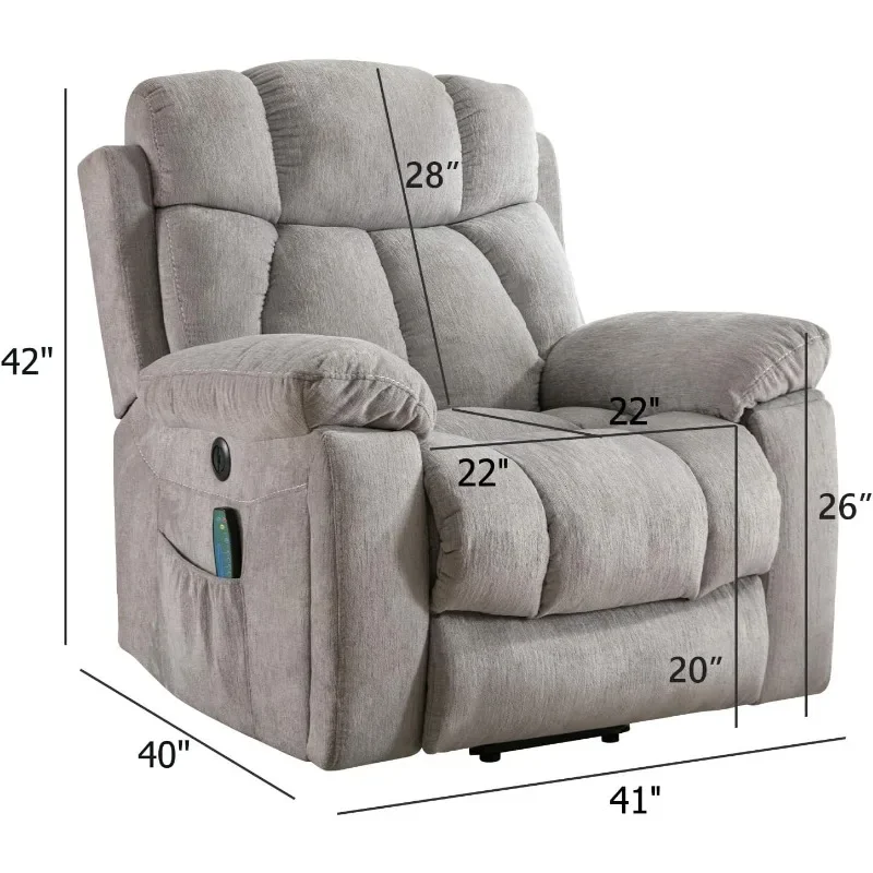 Lift Recliner Chairs Large Power with Massage and Heat for Elderly Big People