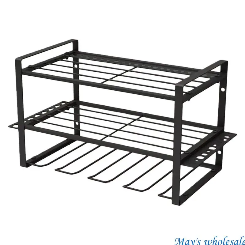 Space Efficient Wall Mounted Tool Rack for Electric Exercises Storage in Workshop Garage 40 5cm Length Steel Produced 448A