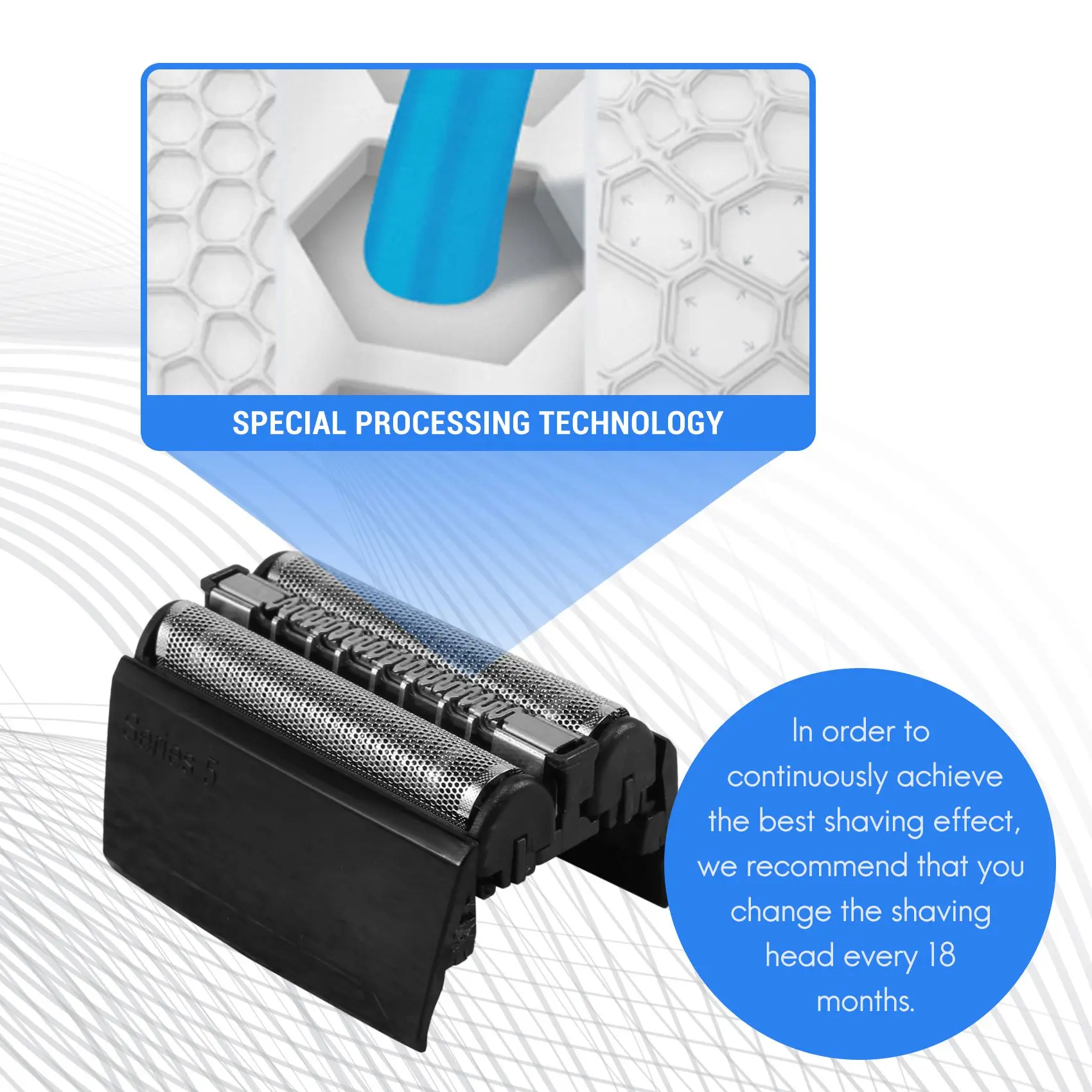 

Сменная бритвенная головка A07R для Braun 52B серии 5, 5020S, 5030,5030S,5040S,5050,5050CC,5070,5070Cc,5090CC,5748